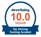 Avvo Rating 10.0, Superb, Top Attorney Trucking Accident